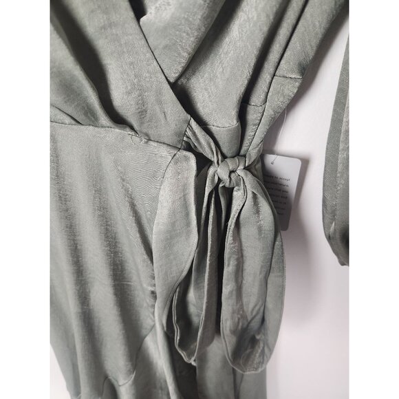 Gal Meets Glam Women's Sz. 10 Jennifer Wrap Dress Green NWT - Picture 4 of 8